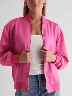 Express Hot Pink Bomber Jacket